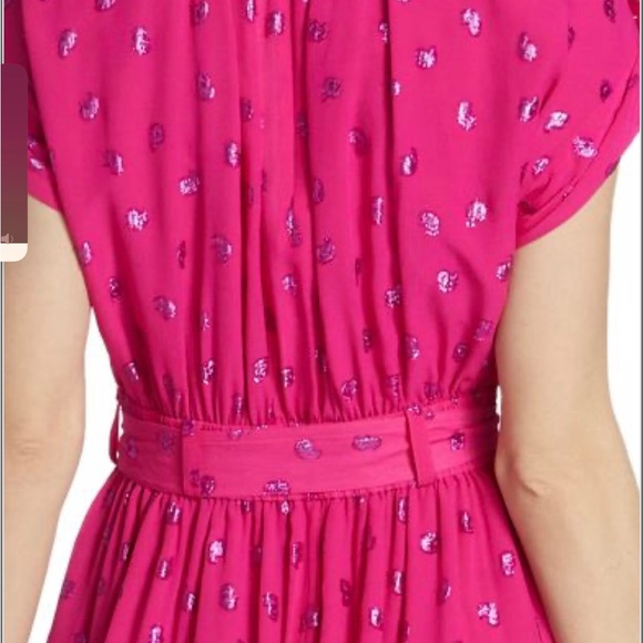 Derek Lam 10 Crosby Pink Celeste Belted Glitter Embellished Midi Dress - Picture 2 of 3